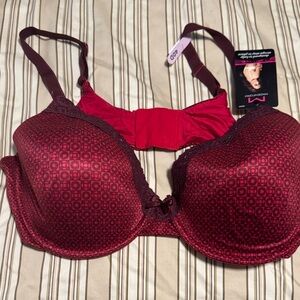 Women's Red/Burgundy Lace Bra
